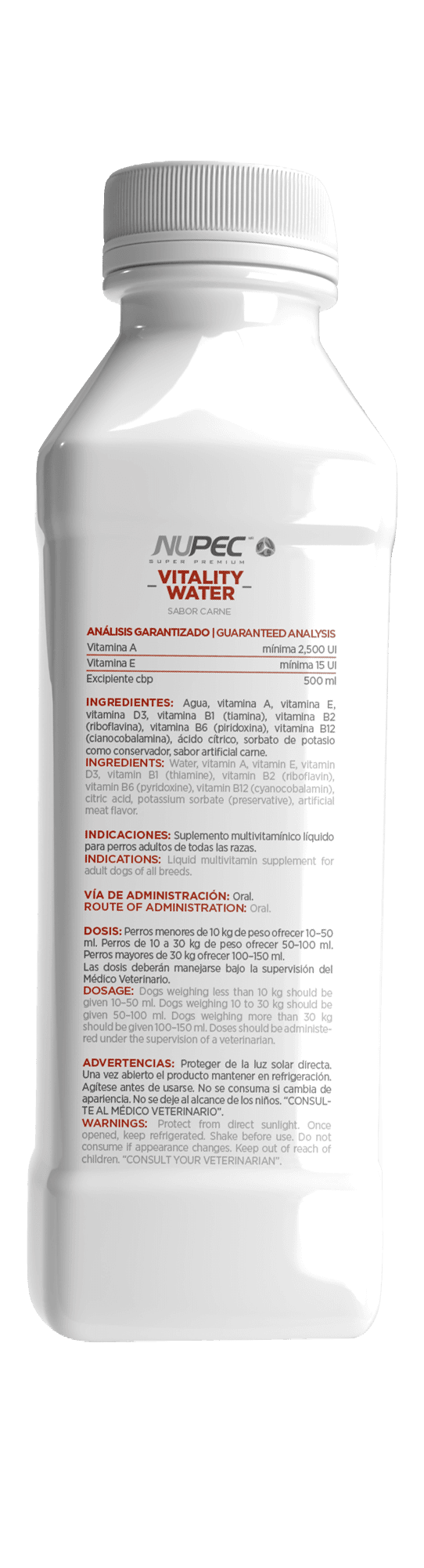 Vitality Water Carne Back